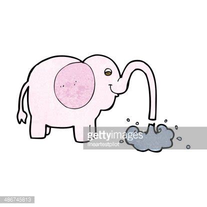 Cartoon Elephant Squirting Water Stock Clipart Royalty Free Freeimages
