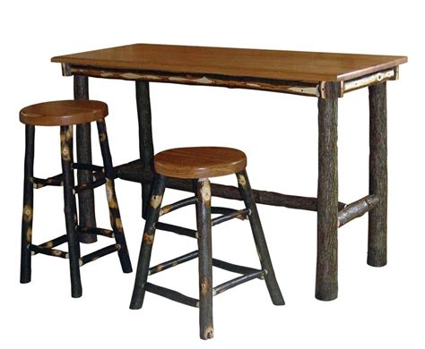 Devon coast pub table set this pub table set in distressed cherry finish consists of 1 bar table and 2 bar stools. Add Stylish Rectangular Pub Table for Residential or ...