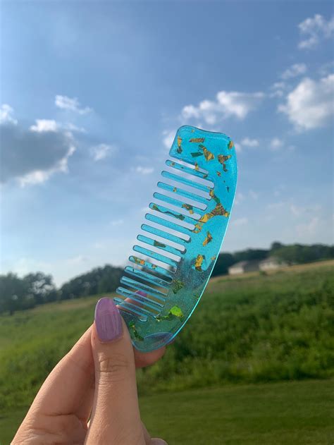 Customizable Resin Comb With Foil Etsy