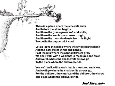 Shel Silverstein Wilderness Quotes Where The Sidewalk Ends Shel