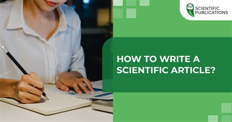 How To Write A Scientific Article