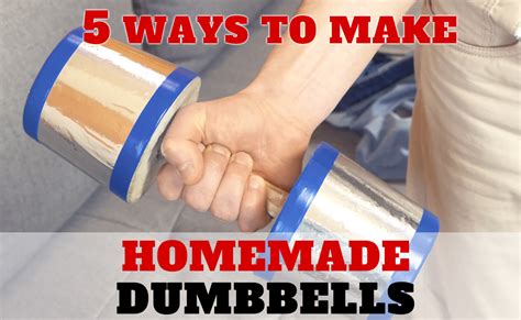 4 with the bottom of the water bottles facing the stick, insert. DIY Dumbbells | Make Your Own Weights in 5 Minutes (with ...