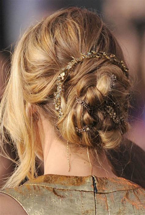 Glamorous Hair Must Jennifer Lawrences Braid Updo Stylefrizz