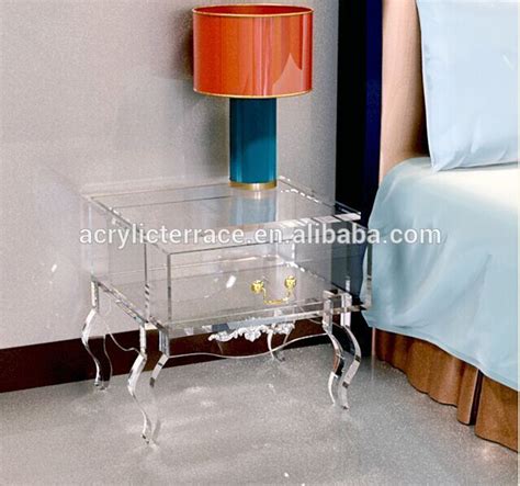 2011508102 Clear Acrylic Nightstand With Drawerlucite Bedside Table