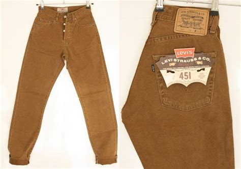 Vintage Levis Brown Jeans Deadstock Nwt Levi Slim Fit Straight Leg