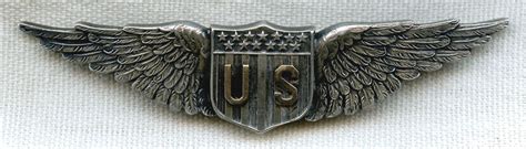 Stunning Wwi Us Air Service Pilot Wing With 2nd Type Arched Johnson