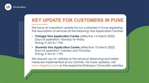 Vfs Global On Twitter An Important Update For Our Customers In Pune Regarding The Resumption