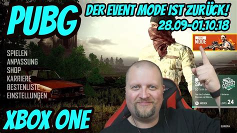 Using the event mode, players will be able to have battle royale experiences otherwise not available in the public matches. Der Event Mode ist zurück! PUBG InfoVideo XboxOne (28.09 ...