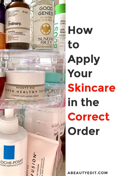 How To Apply Your Skincare Products In The Correct Order A Beauty