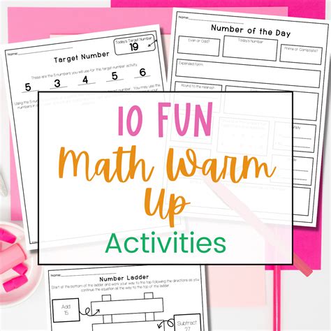 10 Fun Math Warm Up Activities Hello Learning