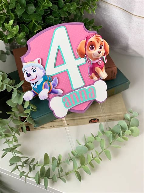 Skye And Everest Cake Topper Paw Patrol Cake Topper Paw Etsy