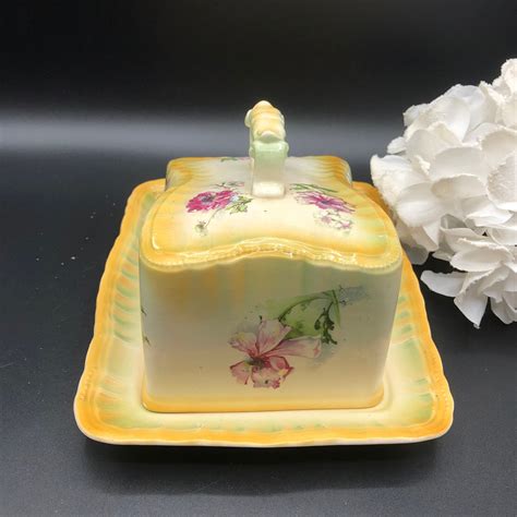 Antique German Covered Cheese Dish In Very Good Condition Etsy