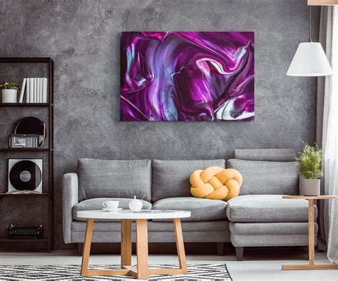 Purple Wall Art Framed And Ready To Hang Purple Canvas Art Etsy