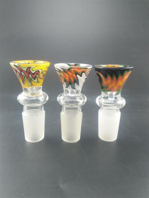 2019 Heady Colored Glass Bowls Pieces Glass Bongs Accessories For Bongs Water Pipes Smoking 14mm