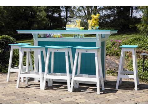 Berlin Gardens Bars And Bar Stools Recycled Plastic Dining Set