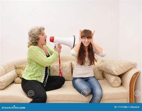 Mother Shouting At Doughter Royalty Free Stock Image Image 17172386