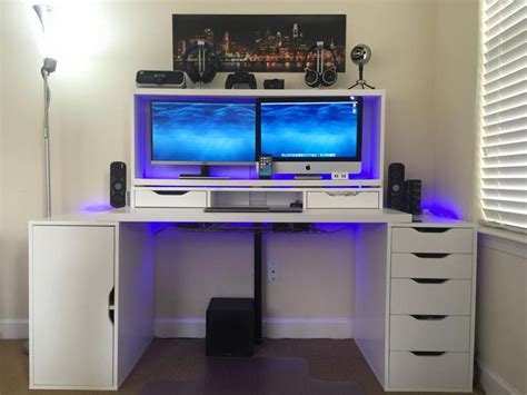 My ikea desk setup for a modern and minimalist home office desk in 2020. Ikea LINNMON + ikea ALEX | Game room, Home office setup ...