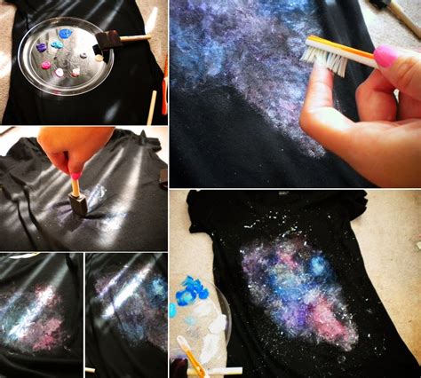Diy Fashion Painted Galaxy T Shirt Diy Craft Projects