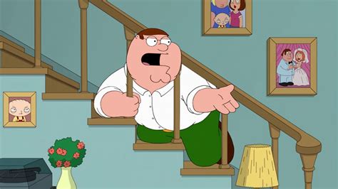 Family Guy Stuck Halfway Down The Stairs Without Character Commentary YouTube