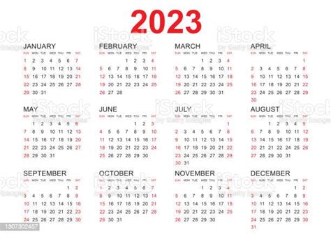 Kalender 2023 Vorlagenvektor Einfaches Minimales Design Planer 2023