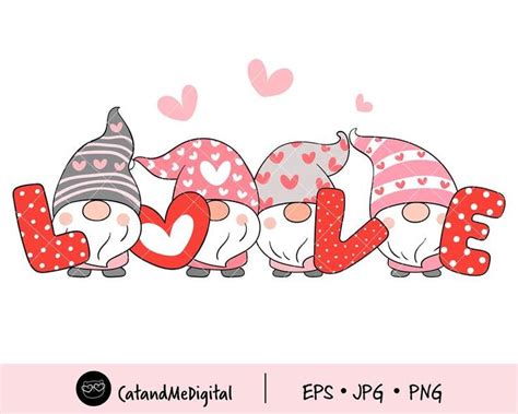 Cute Gnomes Valentine Clipart Valentine Clipart Gnome clipart | Etsy | Valentine clipart, Clip ...