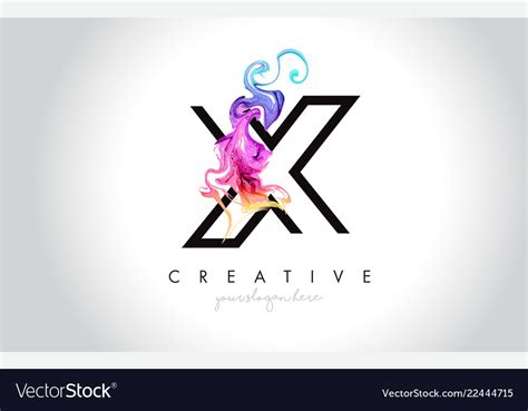 X Vibrant Creative Leter Logo Design Royalty Free Vector