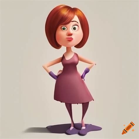 Cartoon Character Of A Middle Aged Woman With Short Hair On Craiyon