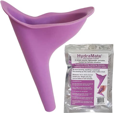 Hydramate Female Funnel Wee Urination Funnel For Ladies Pee Standing Up Into A Bottle Bush