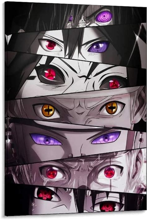 Naruto Cuadro Decorativo Para Pared 20 X 30 Cm Diseño De Ojos De