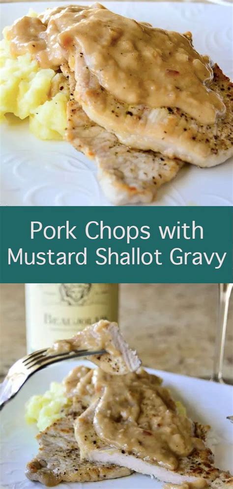 Only 5 more minutes you will have added 2 minutes because my porkchops (fairly thin) were frozen when i started. Pork Chops with Mustard Shallot Gravy | Recipe | Pork ...