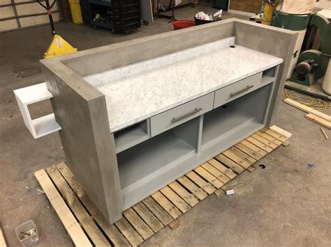 Made To Order Modern Minimalist Concrete Reception Desk Concrete Desk