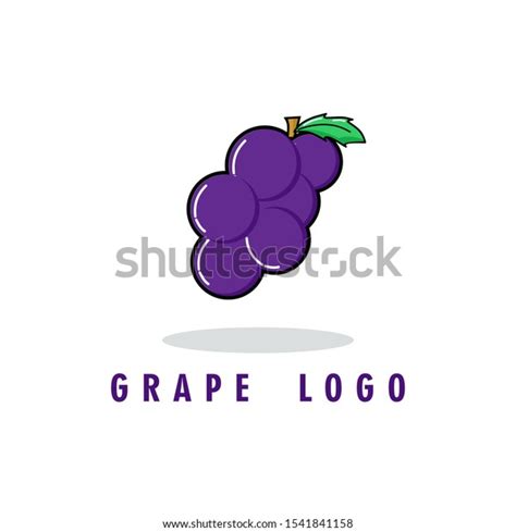 Fruit Grape Logo Grape Leafmodern Designvector Stock Vector Royalty