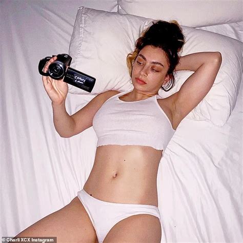 Charli Xcx Goes Braless In A Cropped White Vest And Matching Underwear In Album Cover Outtake