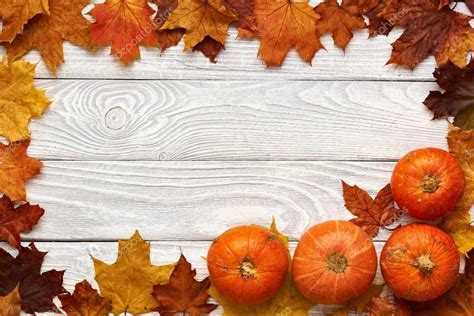 Autumn Leaves And Pumpkins Stock Photo By ©haveseen 125752358
