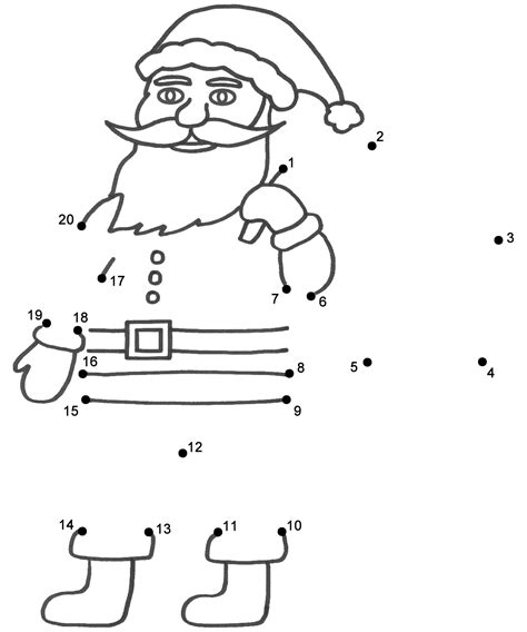 Christmas Dot To Dot Worksheets For Kindergarten