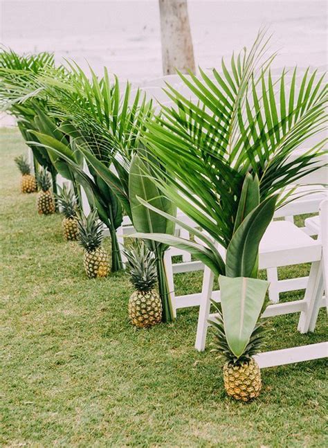 With the advent of quirk and eccentricity in the wedding decor, upgrading the basic and boring dance floors and aisles to something peppy they're beautifully sprawled in varied hues, prints, and designs and will surely leave you amazed (with a bunch of styles for you to incorporate at your wedding!) Pineapple aisle décor. Fun and affordable! | Tropical ...