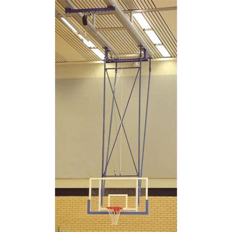 Ceilingroof Mounted Retractable Basketball Goals Podium 4 Sport