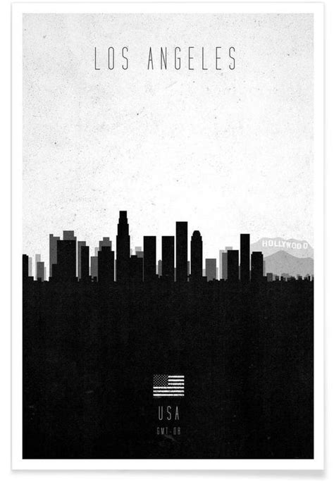 Los Angeles Contemporary Cityscape Poster Juniqe