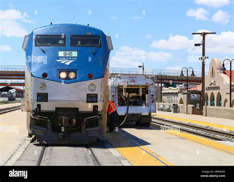 Albuquerque Usa May 24 2015 Engine Of The Amtrak Passenger Train