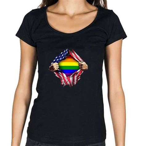 Premium Lgbt Gay Pride Rainbow Flag Ripped Shirt Hoodie Sweater Longsleeve T Shirt