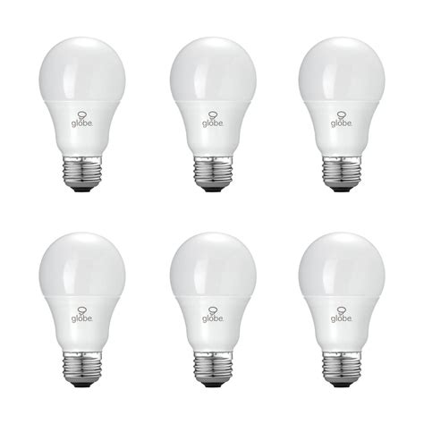 60w Equivalent Soft White 3000k A19 Led Light Bulb 6 Pack E26 Base