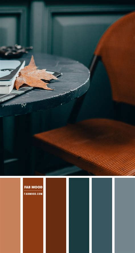 Blue Grey And Brown Colour Combo Autumn Colour Palette From Image