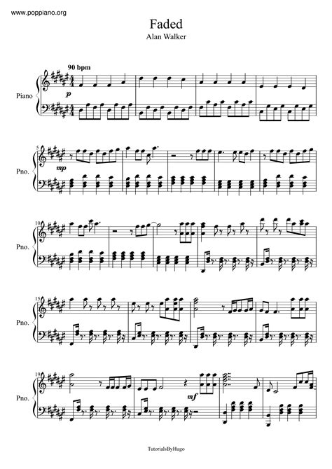 Faded Piano Noten Pdf / Alan Walker Faded Sheet Music Pdf ã‚¢ãƒ©ãƒ³ ã‚¦ã‚©ãƒ¼ã‚«ãƒ¼ Free Score ...