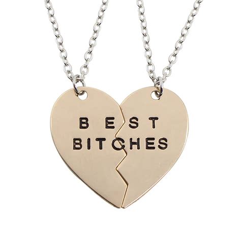 Matching Pendant Necklace For Couples Best Friends Sisters Engraved