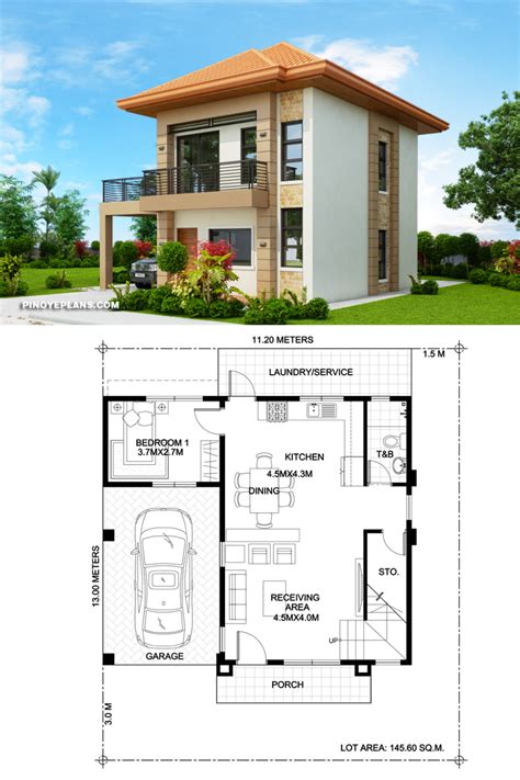 Two Storey House With 3 Bedrooms With Usable Floor Area Of 134 Square