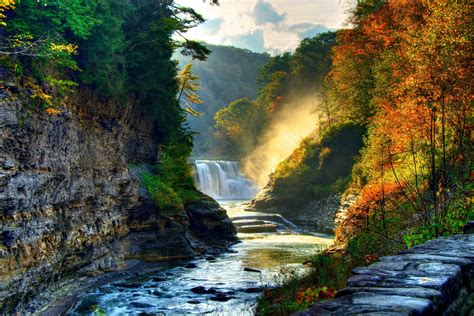 Landscape Nature Tree Forest Woods Autumn River