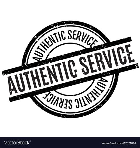 Authentic Service Rubber Stamp Royalty Free Vector Image