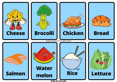 Food Groups Flashcards For Kids Free Printables Kids Art And Craft