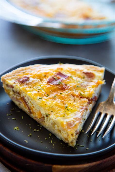 Easy Bacon And Cheese Quiche Dash Of Sanity