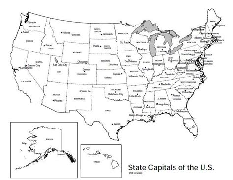 Statecapitals 697×540 Learning States United States Map